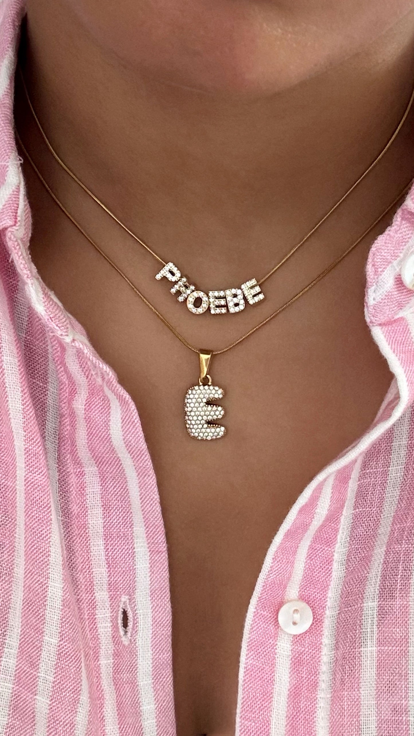 Harmony Bubble Initial Necklace