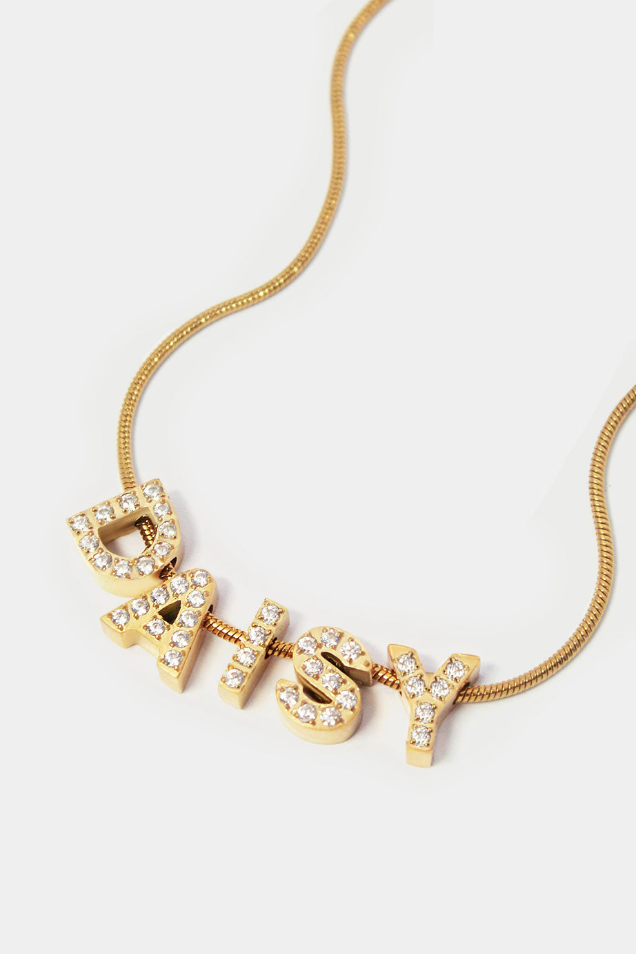 waterproof-jewellery-personalised-gold-cubic-zirconia-initial-letter-name-charm-necklace-1