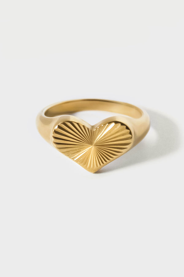 Waterproof-jewellery-gold-heart-ring