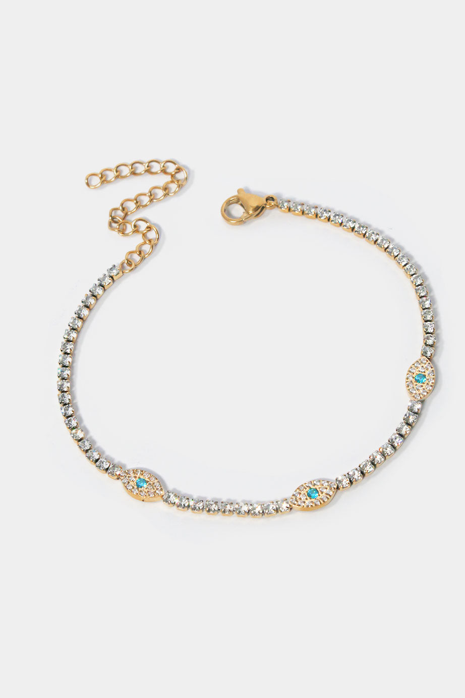 waterproof-jewellery-Cubic-zirconia-evil-eye-bracelet